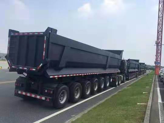 6 Axle 4 Axle 80ton U Shape Rear Dump Box Tipper Truck Semi Trailer